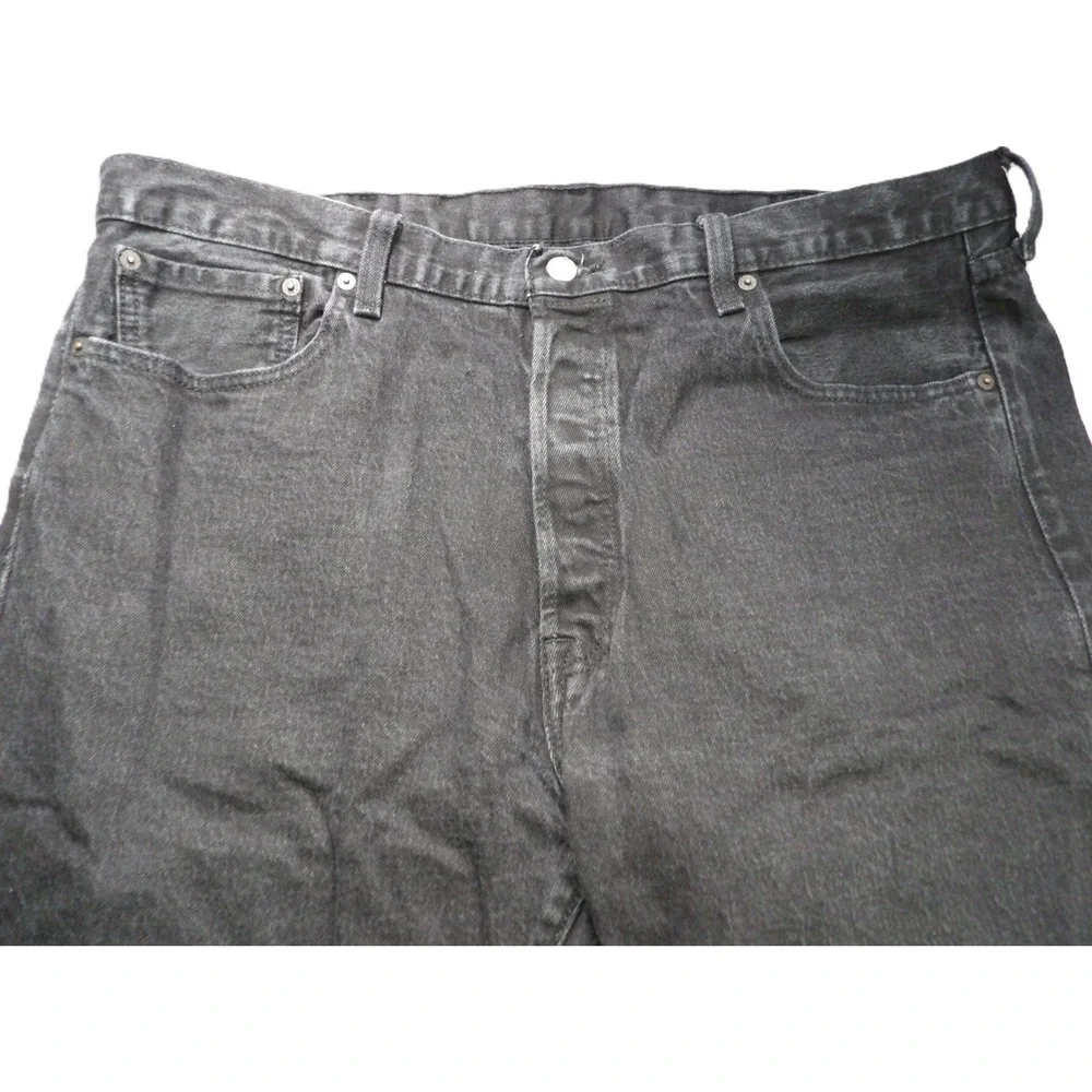 Levi's 501 Original Fit Straight Leg Button Fly Stretch Men W40xL32 Black Jeans